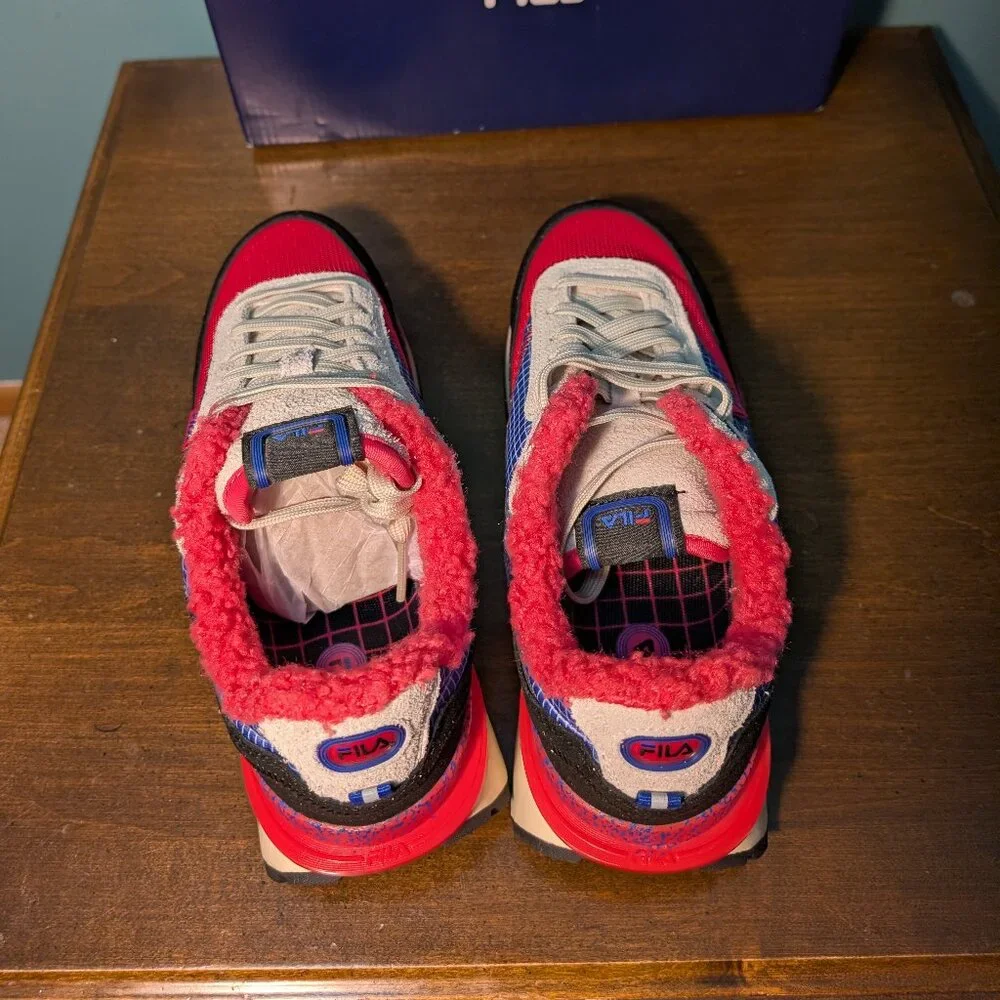 NWB FILA Reno Women's Shoes Size 9 with Sherpa Pink Purple Black
